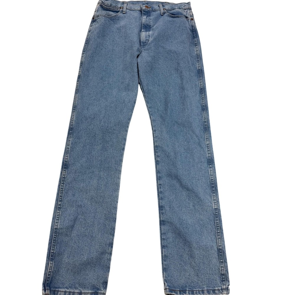 Wrangler Jeans Womens 13 Blue High Rise Straight Denim 33x35 Tall 10MWZAT A002